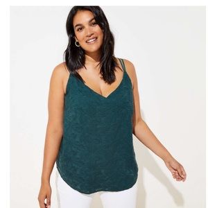 LOFT Plus Floral Embroidered Strappy Cami